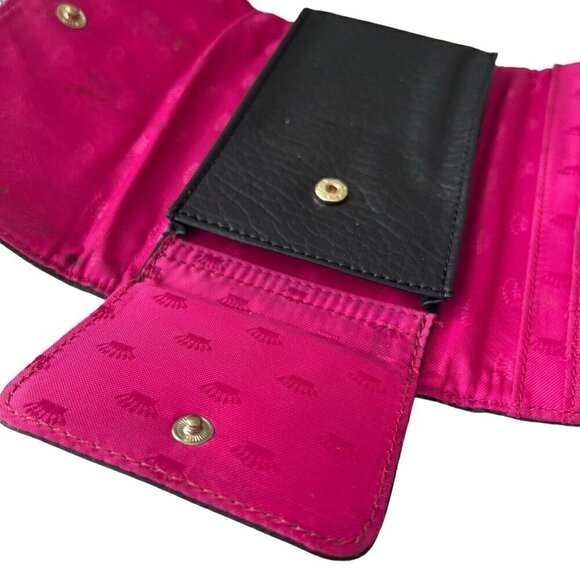 Juicy Couture Wallet Clutch Purse Tweed Plaid Black Pink Missing Chain Strap - Picture 14 of 14